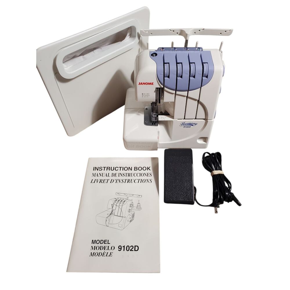 Janome Harmony 9102D Sewing Machine Serger With Manual And Foot Pedal